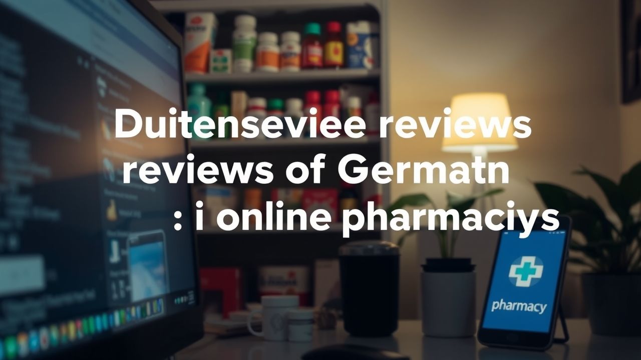 Een computer toont Nederlandse recensies van Duitse online apotheken. Een computer toont Nederlandse recensies van Duitse online apotheken.